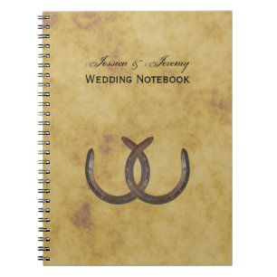 Rustic Horseshoes Distressed BG Wedding Journal