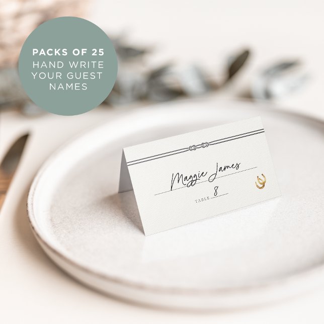 Rustic Horseshoes & Rope Trim Place Card (Creator Uploaded)