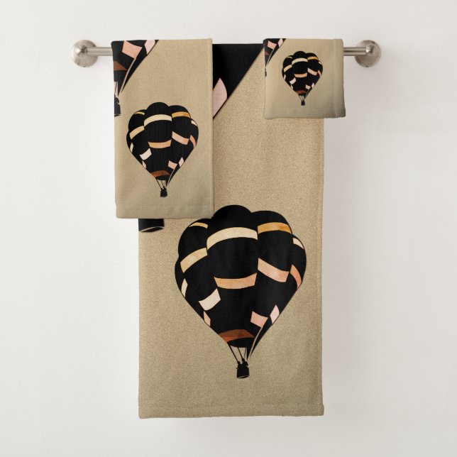 Rustic Hot Air Balloons Bath Towel Set (Insitu)