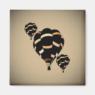 Rustic Hot Air Balloons Magnet