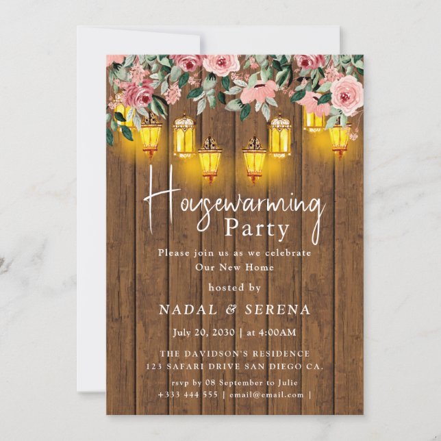 Rustic Housewarming Party Home Sweet Home Invitation (Front)