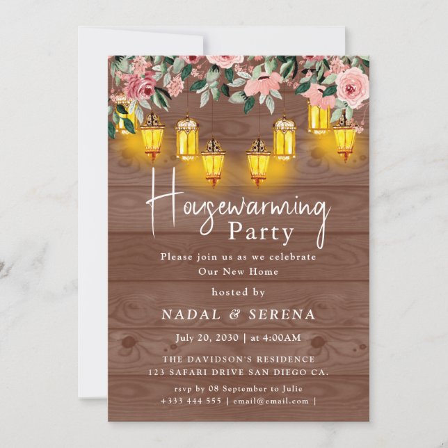 Rustic Housewarming Party Home Sweet Home Invitation (Front)