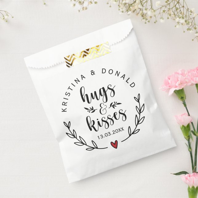 Rustic Hugs & Kisses Wedding | Bridal Shower Favou Favour Bags (Sealed)