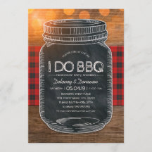 Rustic I Do BBQ Vintage Mason Jar Engagement Party