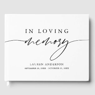 Rustic In Loving Memory Funeral Memorial GuestBook