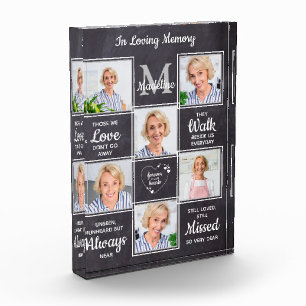 Rustic In Loving Memory Sympathy Keepsake Photo Block