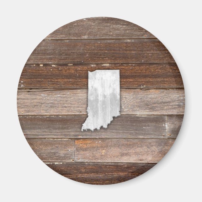 Rustic Indiana on Brown Boards Magnet (Front)