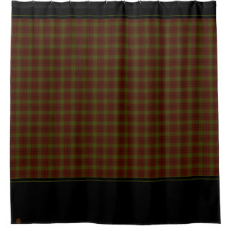 Rustic Inn Shower Curtains Fabric with Black Trim