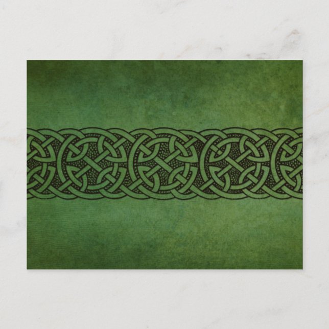 Rustic Irish Celtic Knot Ornament Postcard (Front)