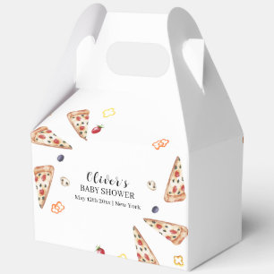 Rustic Italian Slice Pizza Baby Shower  Favour Box