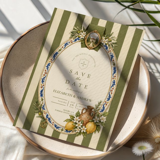 Rustic Italian Wedding Save The Date (Creator Uploaded)