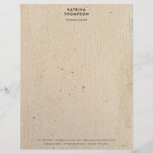 Rustic Ivory Paper Minimalist Business Corporate  Custom Letterhead