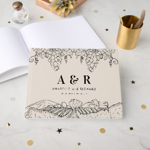 Rustic Ivory Vineyard Napa Valley Winery Wedding Guest Book