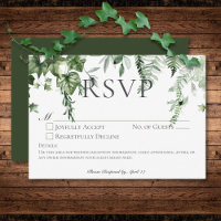 Rustic Ivy & Sage Greenery Green Wedding No Dinner