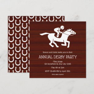 Rustic Jockey Annual Derby Party Invitation
