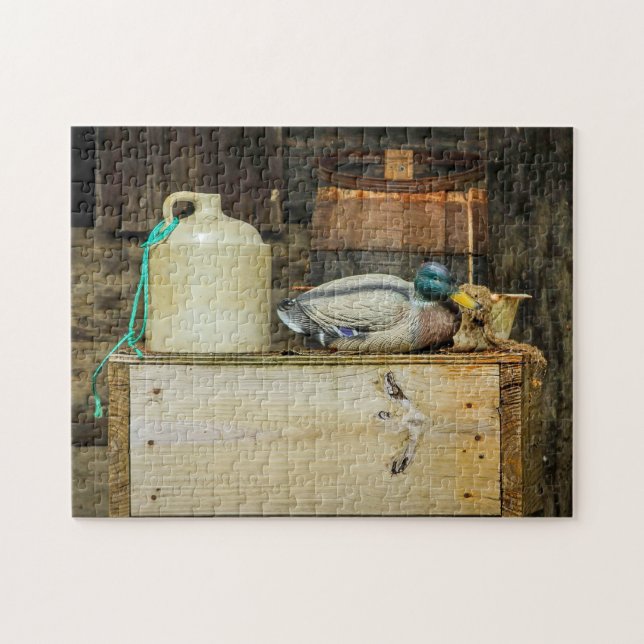 Rustic Jug Duck Decoy Photo Jigsaw Puzzle (Horizontal)