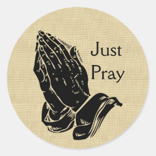 Rustic Just Pray Sticker