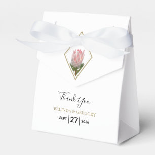 Rustic King Protea Wedding Favour Box