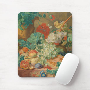 Rustic Kitchen Art Vintage Fruit Flower Print Mouse Pad
