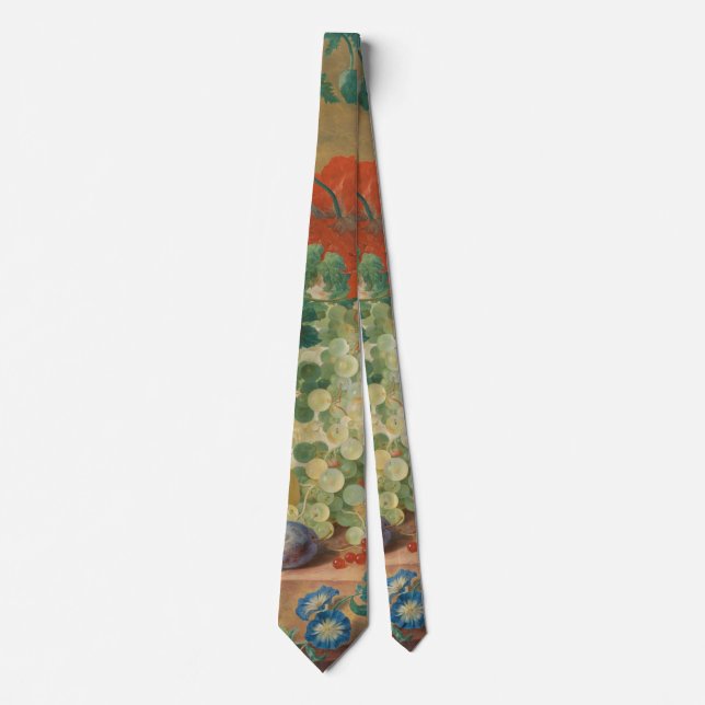 Rustic Kitchen Art Vintage Fruit Flower Print Tie (Front)