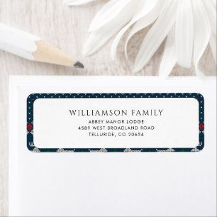 Rustic Knitted Style Christmas Return Address