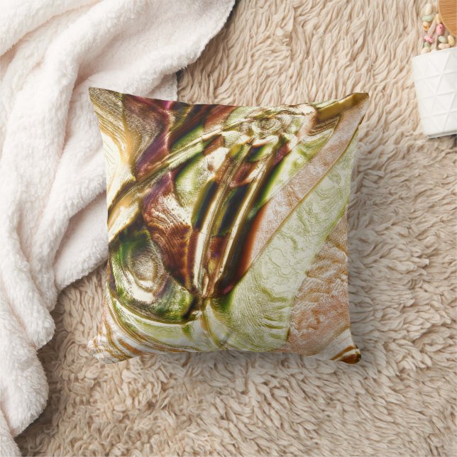 Rustic 'knotted wood stump cutout magnification'   cushion (Blanket)