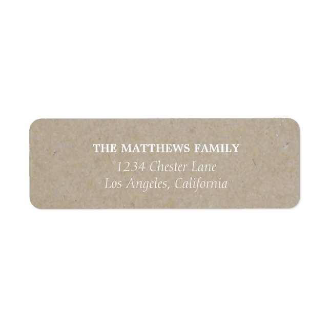 Rustic Kraft  Address Labels (Front)