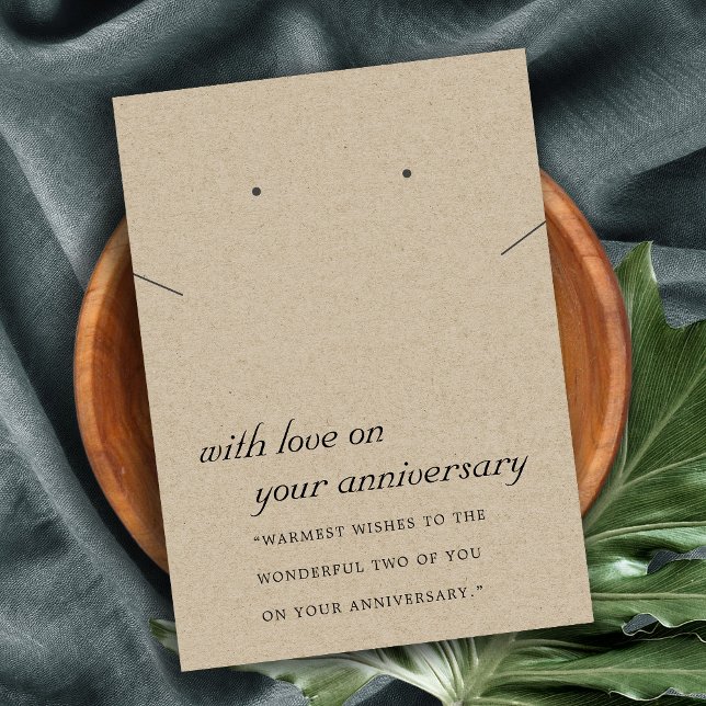 RUSTIC KRAFT ANNIVERSARY NECKLACE EARRING CARD (Creator Uploaded)