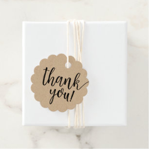 Rustic Kraft Baby Shower Thank You Script Favour Tags