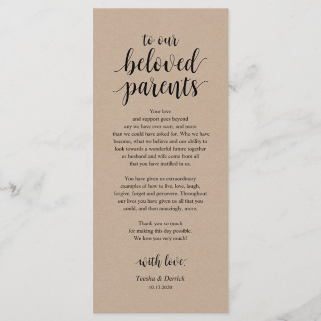 Rustic Kraft, Black Place Setting Thank You Cards (Front)