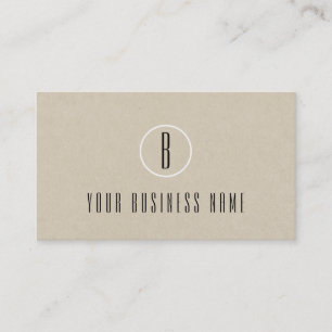 Rustic Kraft Brown Minimal Customer Loyalty Card