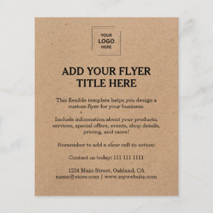 Rustic Kraft Business Branding Flyer Design