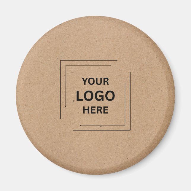 Rustic Kraft Business Branding Identity Magnet (Front)