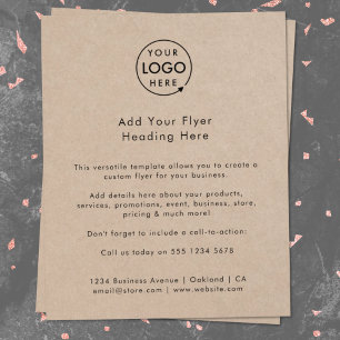 Rustic Kraft   Business Logo Modern Advertising Flyer