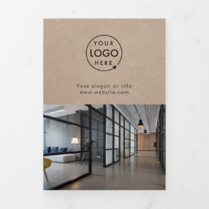 Rustic Kraft   Business Logo Tri-fold Brochure