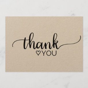 Rustic Kraft Calligraphy Thank You