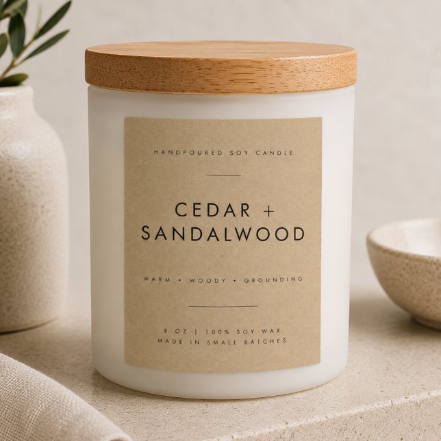 Rustic Kraft Candle Branding Label (Creator Uploaded)