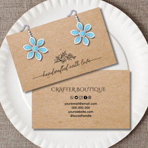 Rustic Kraft Classic and Chic Jewellery Display Ca Business Card