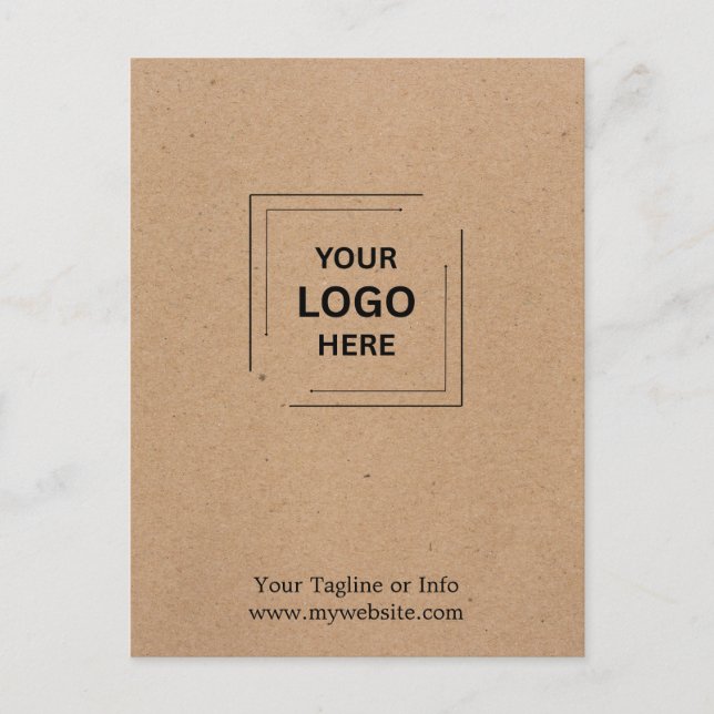 Rustic Kraft Corporate Business Branding Postcard (Front)