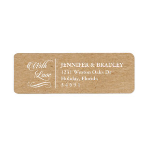 Rustic Kraft Custom Return Address Labels