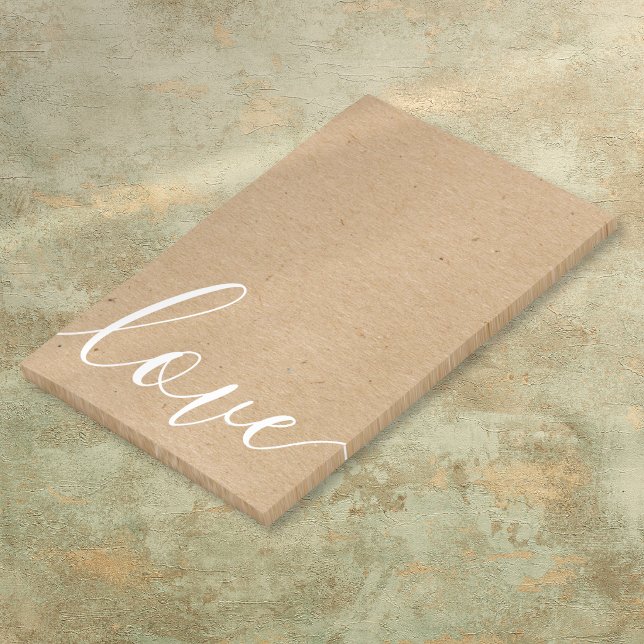 Rustic Kraft Elegant Modern Script Message Post-it Notes (Rustic Kraft Elegant Modern Script Message Post-it Notes)