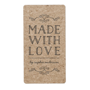 Rustic Kraft Flourishes Made With Love