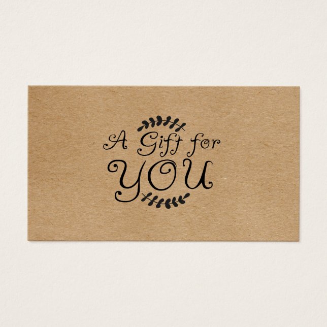 Rustic Kraft Gift Card (Front)