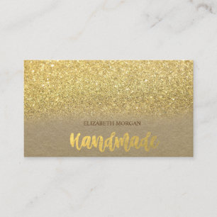 Rustic , Kraft, Gold Glitter Ombre Business Card