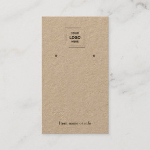 Rustic Kraft Jewellery Packaging Display Design Business Card