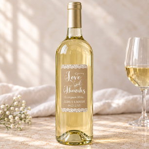 Rustic Kraft Lace Wine Wedding Favour