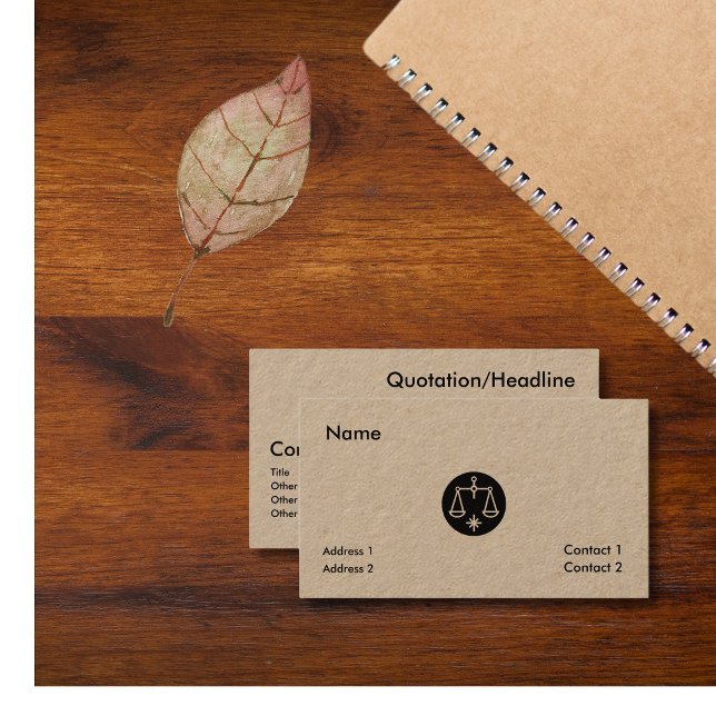 Rustic  Kraft - Libra zodiac sign Business Card (Creator Uploaded)