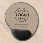 Rustic Kraft Logo | Business Corporate Modern Gel Mouse Pad<br><div class="desc">A simple natural custom rustic kraft business template in a modern minimalist style which can be easily updated with your company logo and company slogan or info. If you need any help personalising this product,  please contact me using the message button below and I'll be happy to help.</div>