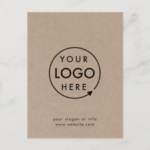 Rustic Kraft Logo Business Corporate Modern Postcard