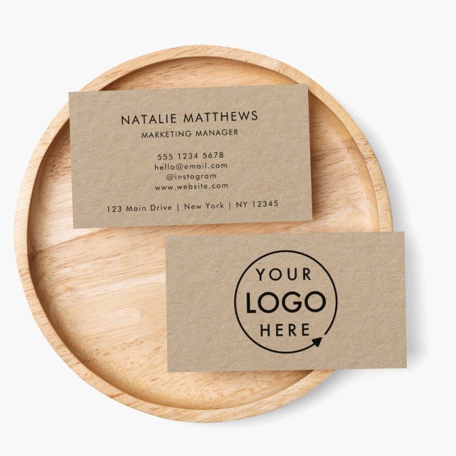 Rustic Kraft Logo | Modern Corporate Professional Business Card (Creator Uploaded)